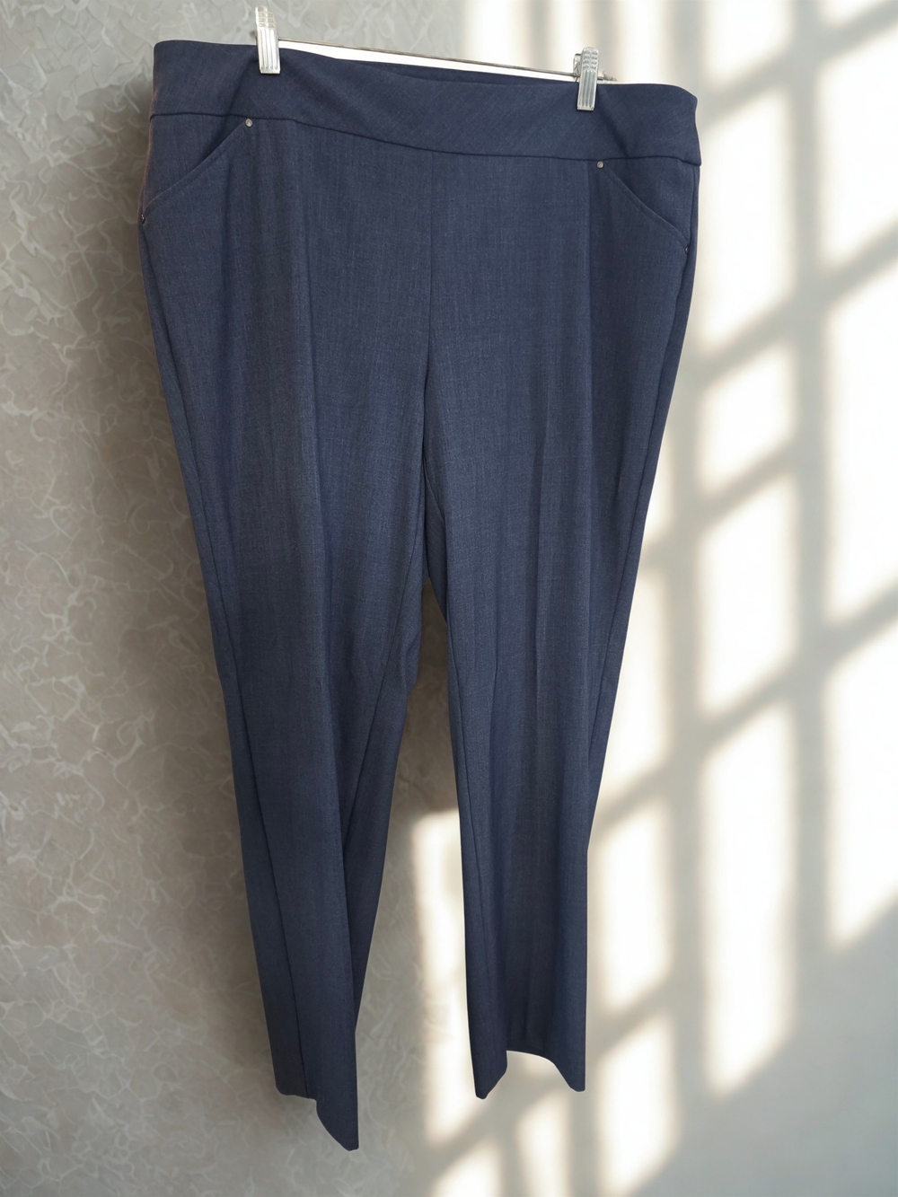 Roz & Ali Tailored Ponte Pull-On Trousers - Navy